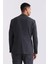 Siyah Slim Fit Mono Yaka Keten Takım Elbise 4