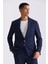 Lacivert Slim Fit Mono Yaka Keten Takım Elbise 2