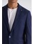 Lacivert Slim Fit Mono Yaka Keten Takım Elbise 3