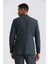Yeşil Slim Fit Mono Yaka Keten Takım Elbise 4