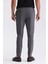 Antrasit Comfort Fit Beli Lastikli Spor Jogger Pantolon 4