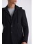 Siyah Slim Fit Mono Yaka Kapüşonlu Spor Takım Elbise 3