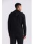 Siyah Slim Fit Mono Yaka Kapüşonlu Spor Takım Elbise 4