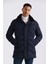 Lacivert Regular Fit Yaka Kürklü Kışlık Mont Mont 1