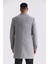 Gri Comfort Fit Mono Yaka Yan Cep Kaşe Kaban 4