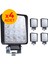 4 Adet Off Road Beyaz LED Sis Farı Kare Çalışma Lambası 12/24V 1
