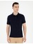 Erkek Lacivert Slim Fit Basic Tişört 50280754-VR033 1