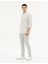 Erkek Gri Slim Fit Beli Lastikli Kanvas Pantolon 50288508-VR024 3