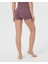 Kadın Lila Mini Boxer Şort - EcoVero Viskoz, Yüksek Bel, Çift Kat Kumaş, Önü Dikişsiz, Rahat Viskoz Şort 2