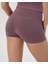 Kadın Lila Mini Boxer Şort - EcoVero Viskoz, Yüksek Bel, Çift Kat Kumaş, Önü Dikişsiz, Rahat Viskoz Şort 3