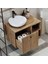 Lavabolu Mdf 75 cm Lotus Çekmeceli Banyo Dolabı + Aynalı Üst Dolabı + Banyo Boy Dolabı 3