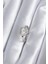 Pirinç Gümüş Renk Zirkon Taşlı Kalp Charm Model Kadın Yüzük - EBJ240328W23371 1