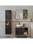 Lavabolu Mdf 75 cm Lotus Çekmeceli Banyo Dolabı + Aynalı Üst Dolabı + Banyo Boy Dolabı 1