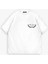 Erkek %100 Pamuk Baskılı Oversize T-Shirt Dokulu Kalın Bisiklet Yaka Ekru 4