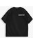 Erkek %100 Pamuk Yazlık Bisiklet Yaka Oversize Kabartma Yazılı ve Baskılı T-Shirt Siyah 2
