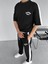 Erkek Yazlık Oversize 'champion Boys' Baskılı T-Shirt Siyah 1