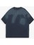 Erkek Yazlık Bisiklet Yaka Oversize Çift Katman Cepli T-Shirt Füme 3