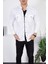 Erkek Slim Fit Beyaz Kot Gömlek 2