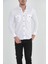 Erkek Slim Fit Beyaz Kot Gömlek 3