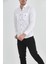 Erkek Slim Fit Beyaz Kot Gömlek 5