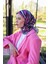 Poncy Desen Soft Eşarp Lacivert Pembe 1169-13 2