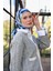 Triano Desen Soft Eşarp Lacivert Siyah 1171-02 1