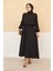 Kolları Piliseli Etek Tunik Takım - Siyah 1
