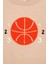 Basket Topu Nakışlı Bej Renk Erkek Çocuk Sweatshirt 2