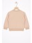 Basket Topu Nakışlı Bej Renk Erkek Çocuk Sweatshirt 3