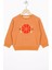 Basket Topu Nakışlı Kiremit Renk Erkek Çocuk Sweatshirt 1