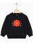 Basket Topu Nakışlı Siyah Renk Erkek Çocuk Sweatshirt 1