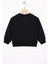 Basket Topu Nakışlı Siyah Renk Erkek Çocuk Sweatshirt 3