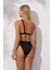 Tek Omuz Tül Detaylı Bikini Takımı 241265-YS 2