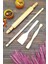 Mrsstore Oklava Merdane Seti Doğal Ahşap 4lü Set 50 cm Oklava Sabit Merdane Spatula, Maşa 1