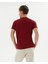 Erkek Bordo Koyu Kırmızı Basic T-Shirt - Organik Pamuk, Kalın Bantlı Yaka, Rahat Kesim, Nefes Alan Günlük Tişört 2
