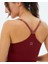 Kadın Bordo Koyu Kırmızı Sütyenli Yoga Atlet - GOTS Organik Pamuk, İç Sütyenli, Ayarlanabilir Askılı, Yüzücü Sırtlı, Çıkarılabilir Pedli Spor Atlet 3