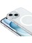 iPhone 15 Kılıf Magsafe Şarj Özellikli Simli Şeffaf Arka Yüzey Erdos Silikon Kılıf 2