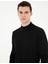 Erkek Siyah Slim Fit Yarım Balıkçı Yaka Yün Karışımlı Basic Triko Kazak 50270055-VR046 2