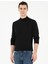 Erkek Siyah Slim Fit Yarım Balıkçı Yaka Yün Karışımlı Basic Triko Kazak 50270055-VR046 3
