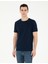 Erkek Lacivert Slim Fit Tişört 50284319-VR033 1