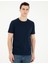Erkek Lacivert Slim Fit Tişört 50284319-VR033 3