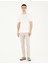 Erkek Ekru Slim Fit Tişört 50280990-VR019 4