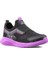 Zoom Aqua Yumuşak Esnek Hafif Nefes Alabilen Çocuk File Sneaker Spor Ayakkabı Siyah Mor 1