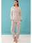 Sarı Uzun Kol Yazlık Kadın Pijama Takım 1033 2