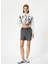 Normal Bel Slim Fit Antrasit Kadın Şort 4SAL40039IK 1