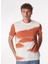 Kırık Beyaz Erkek Bisiklet Yaka Relaxed Batik T-Shirt F4SM-TST 0206 2