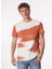 Kırık Beyaz Erkek Bisiklet Yaka Relaxed Batik T-Shirt F4SM-TST 0206 3
