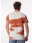 Kırık Beyaz Erkek Bisiklet Yaka Relaxed Batik T-Shirt F4SM-TST 0206 5