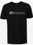 Siyah Erkek Bisiklet Yaka Basic Baskılı T-Shirt D4SM-TST3308 1
