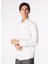 Slim Fit Klasik Yaka Beyaz Erkek Gömlek BBSS24MSH029 4